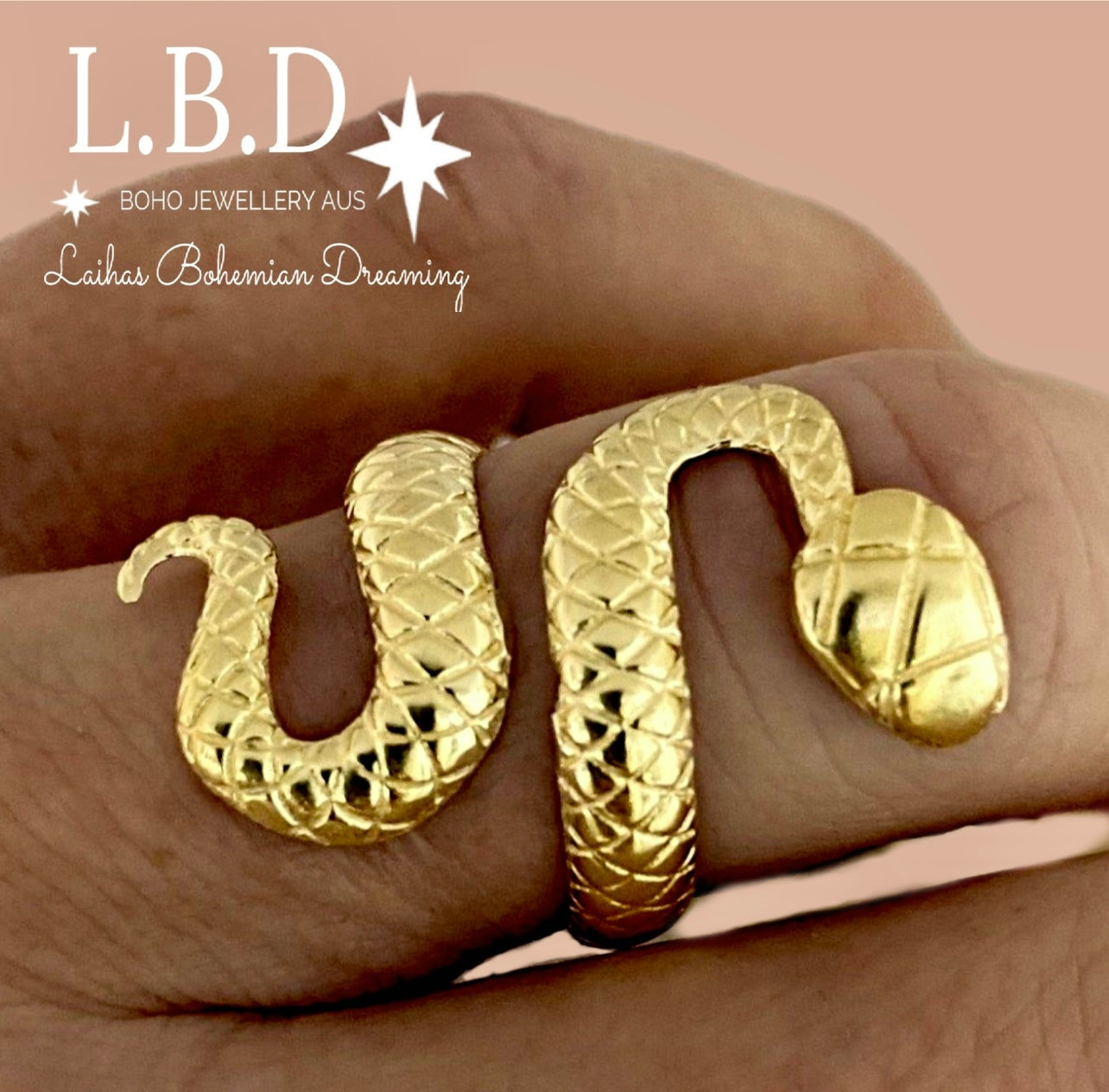 9ct Yellow Gold Mens Snake Ring | Diamond Set | Miltons Diamonds