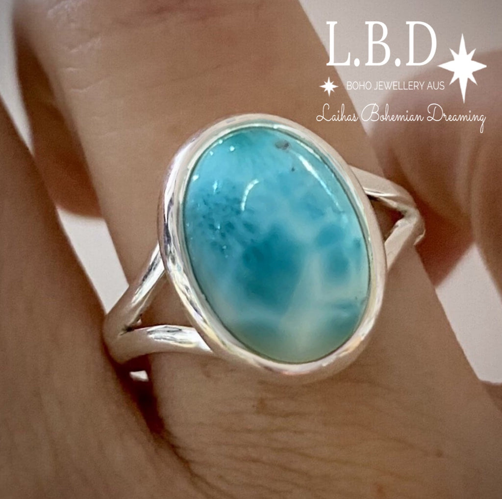 Larimar Ring -Laihas Bohemian Dreaming