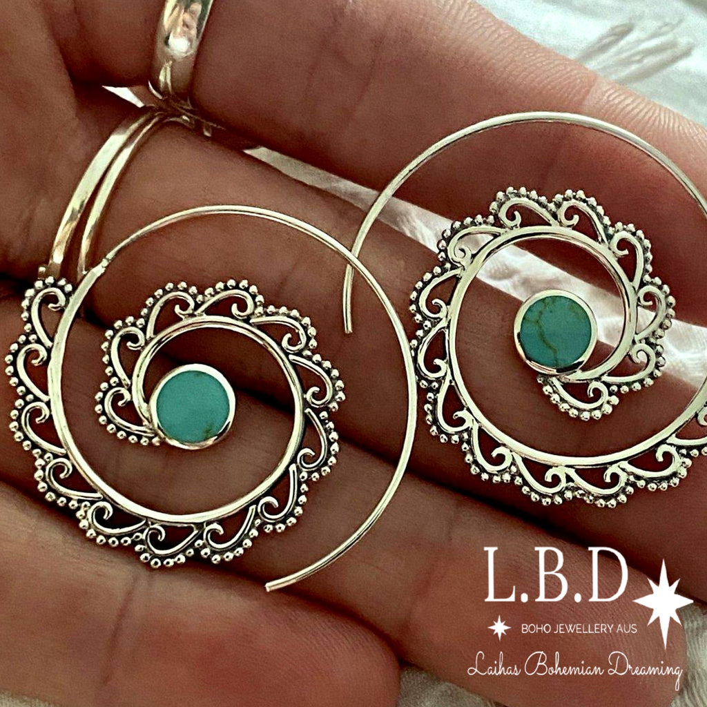 Turquoise Earrings/ Boho Earrings 