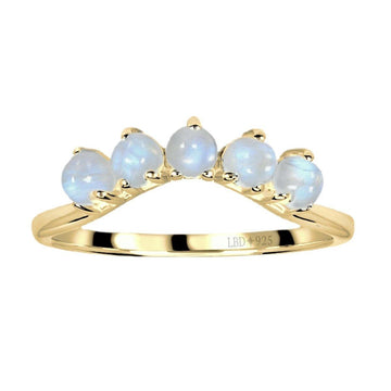 Gold Moonstone Ring- Magical Moonstone Eternity Ring -LBD Australia