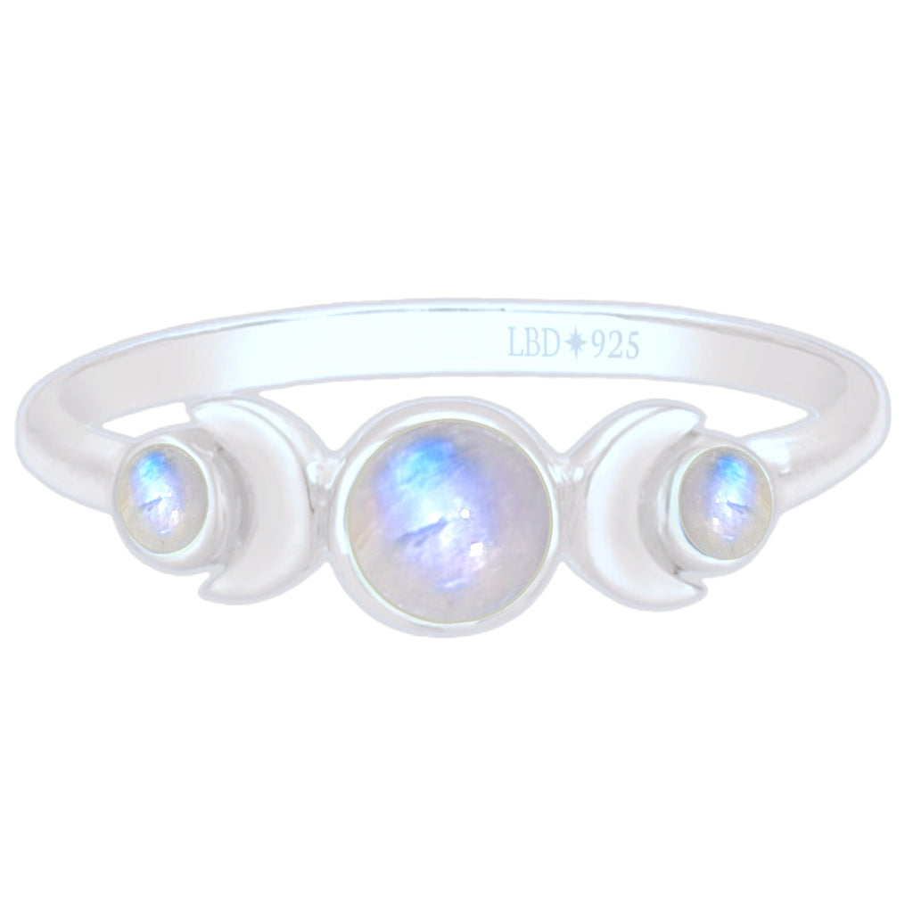 Laihas Moon Tribe Moonstone Ring Gemstone Sterling Silver Ring Laihas Bohemian Dreaming -L.B.D