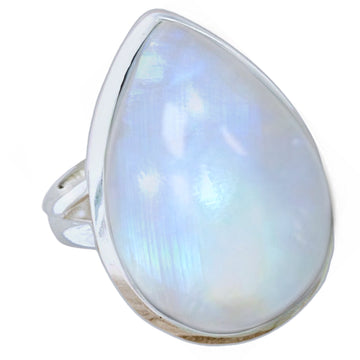 Laihas Classic Chic Raindrop XLARGE Moonstone Ring Gemstone Sterling Silver Ring Laihas Bohemian Dreaming -L.B.D