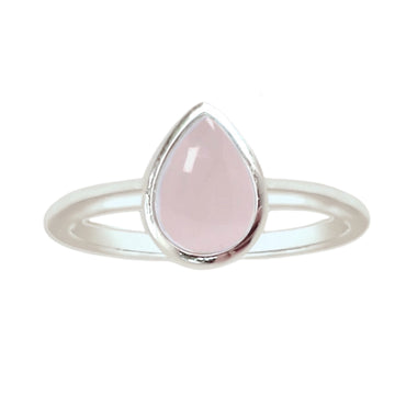 Laihas Mini Tearing Spirit Rose Quartz Ring Gemstone Sterling Silver Ring Laihas Bohemian Dreaming -L.B.D