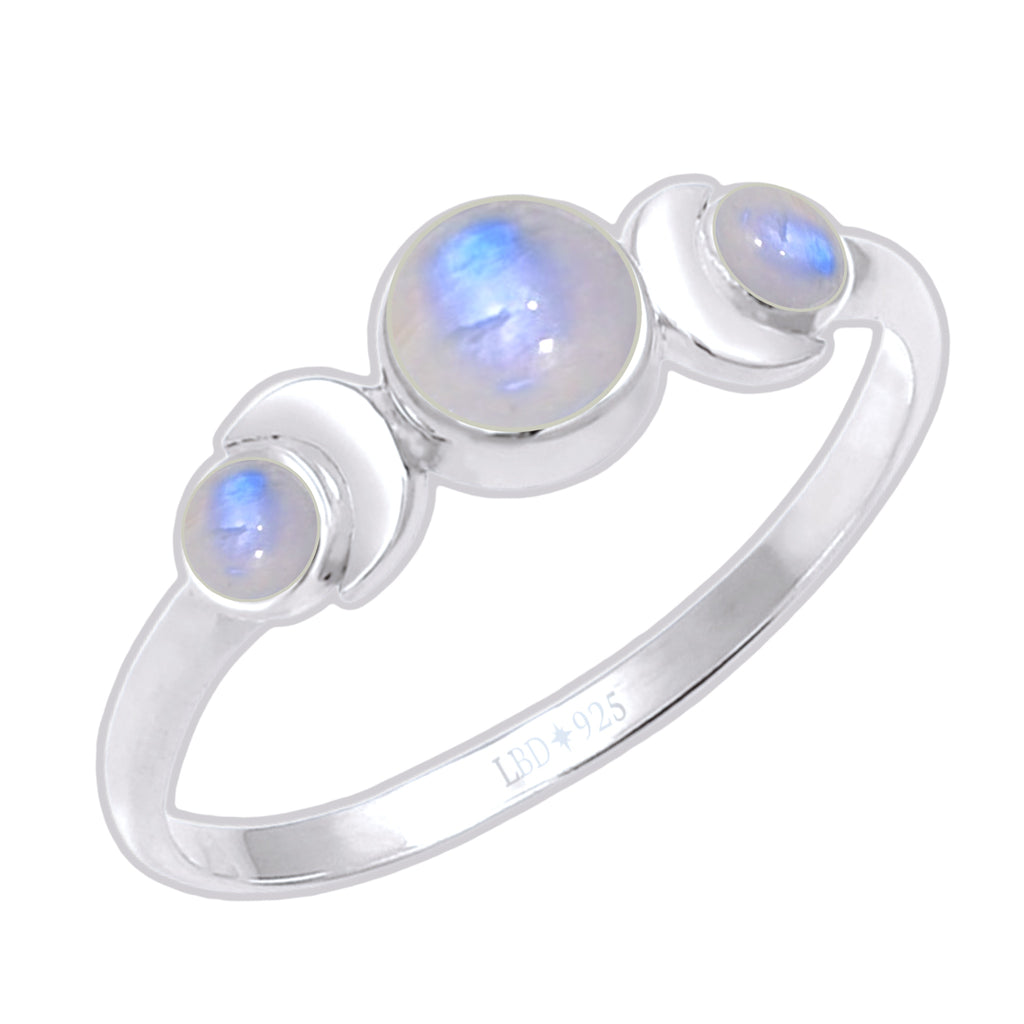 Laihas Moon Tribe Moonstone Ring Gemstone Sterling Silver Ring Laihas Bohemian Dreaming -L.B.D