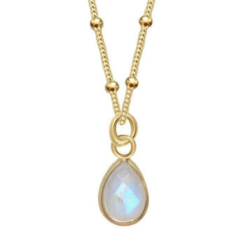 Laiha Bell Mini Droplet Gold Moonstone Necklace -LBD Australia