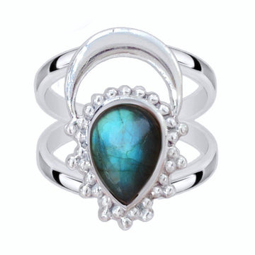 Laihas Boho Moon Labradorite Ring -LBD Australia