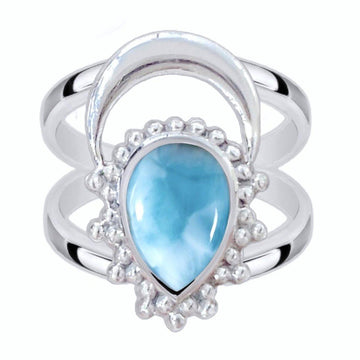 Laihas Boho Moon Larimar Ring -LBD Australia