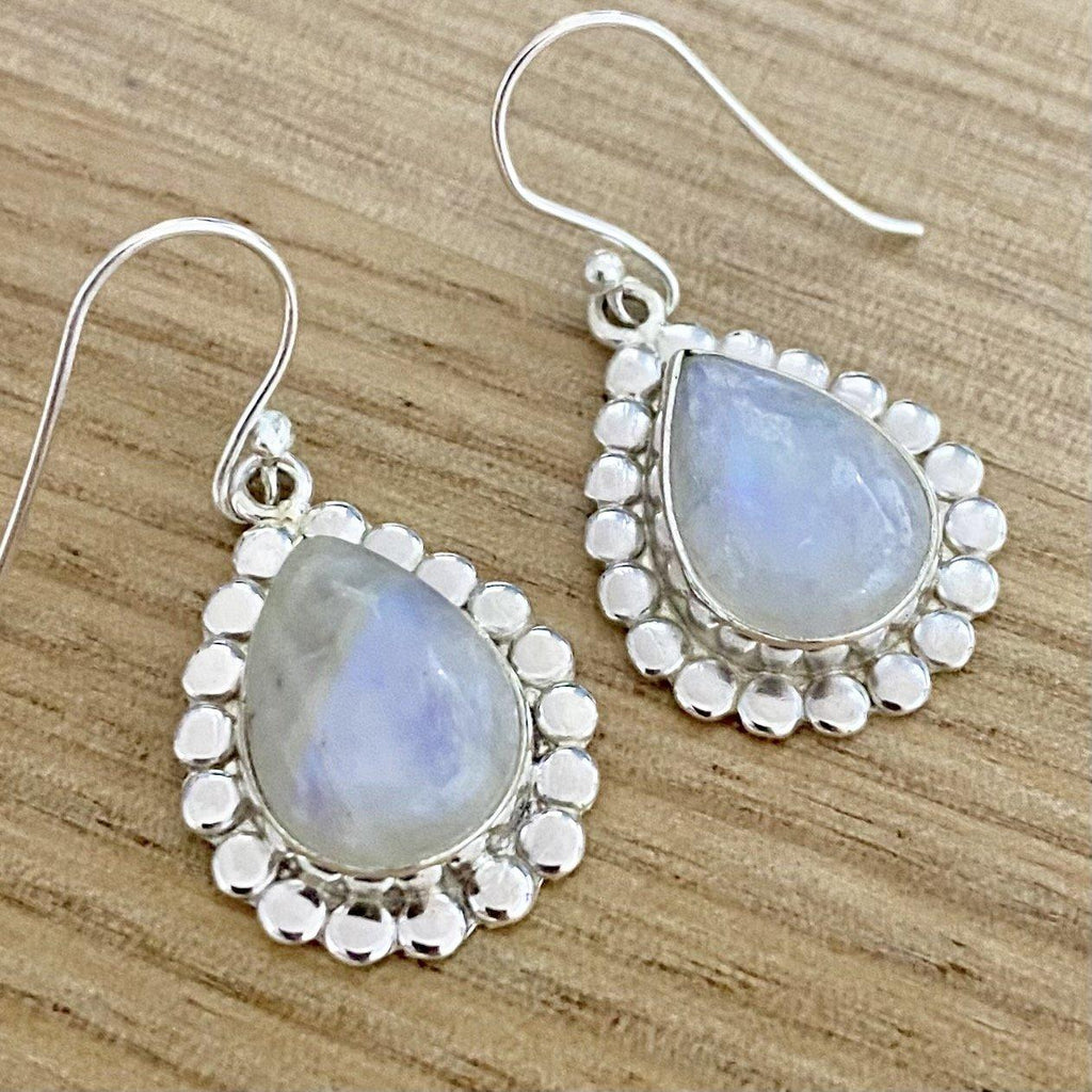 Laihas Boho Petal Moonstone Earrings LBD -LBD Australia