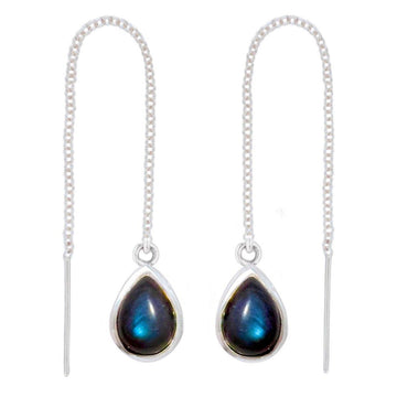 Laihas Classic Chic Labradorite Threader Earrings -LBD Australia