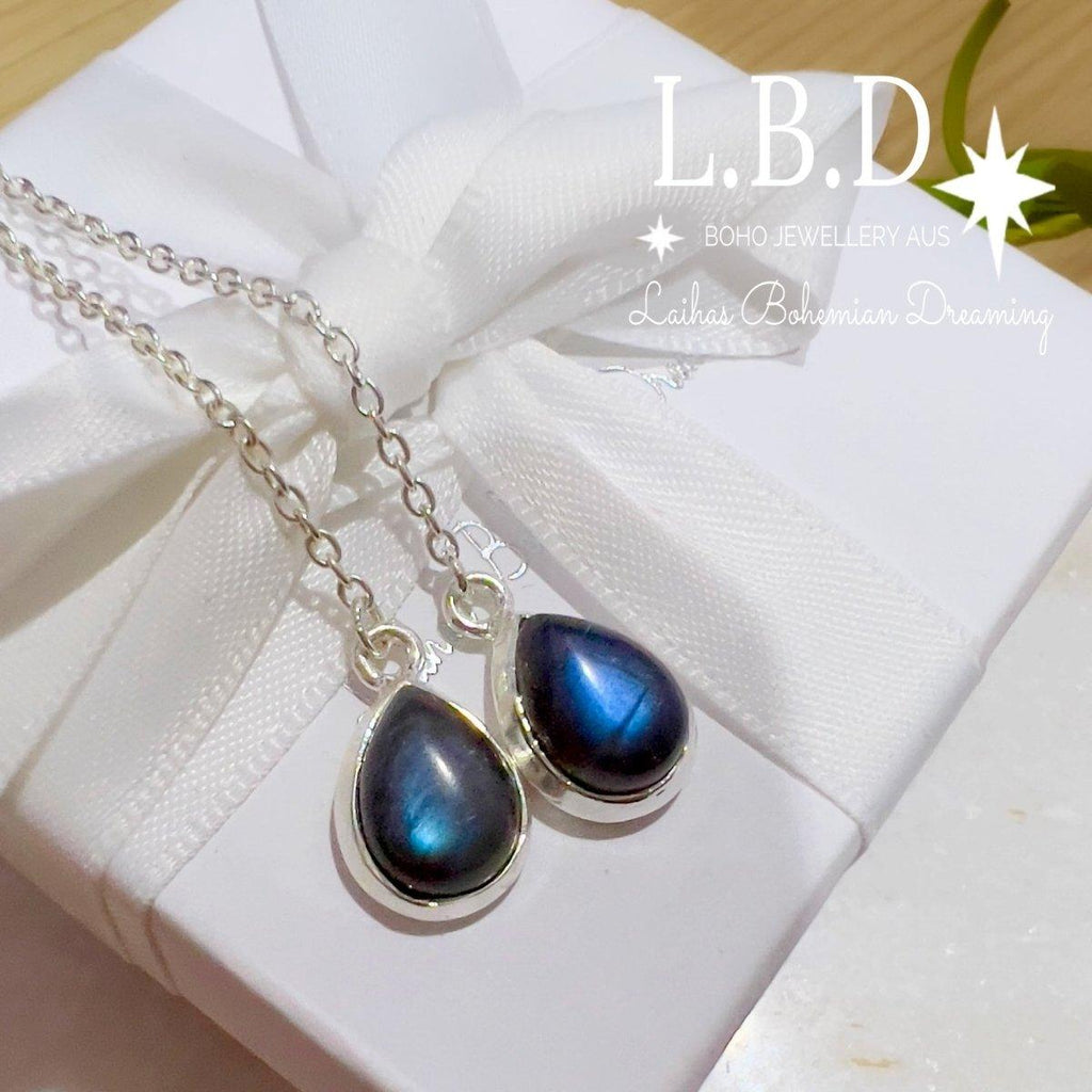 Laihas Classic Chic Labradorite Threader Earrings -LBD Australia