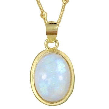 Laihas Classic Chic Oval Gold Moonstone Necklace -LBD Australia