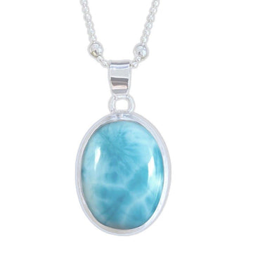 Laihas Classic Chic Oval Larimar Necklace -LBD Australia