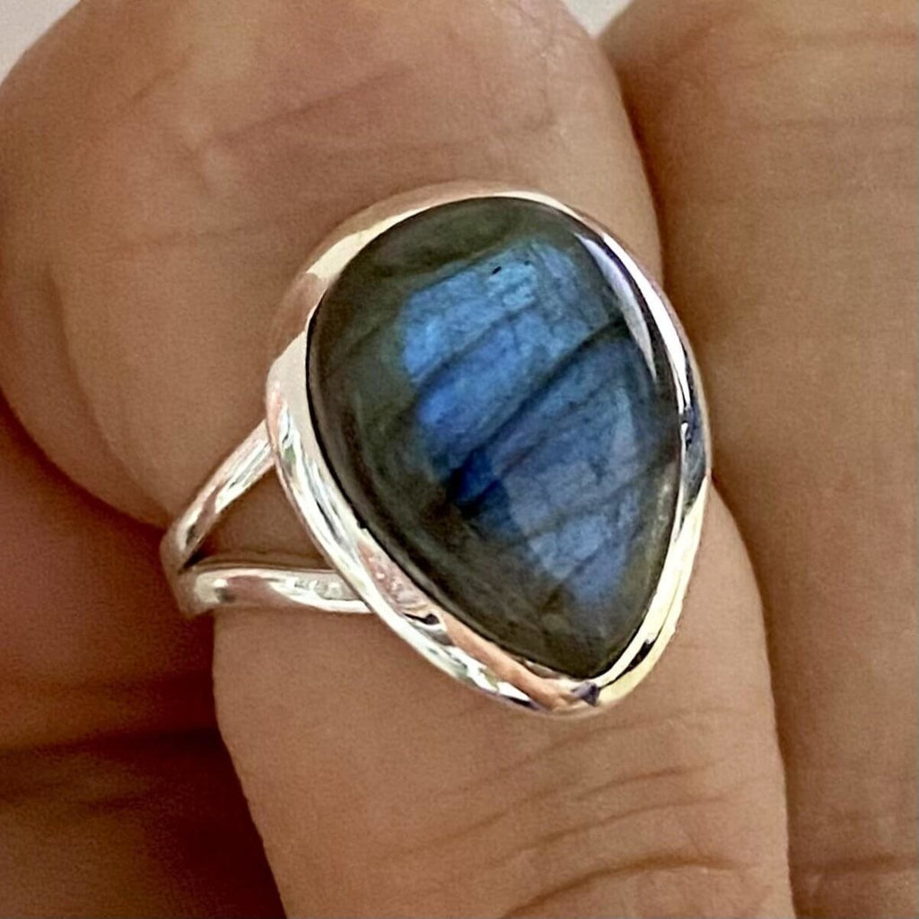 Laihas Classic Chic Raindrop Labradorite Ring -LBD Australia