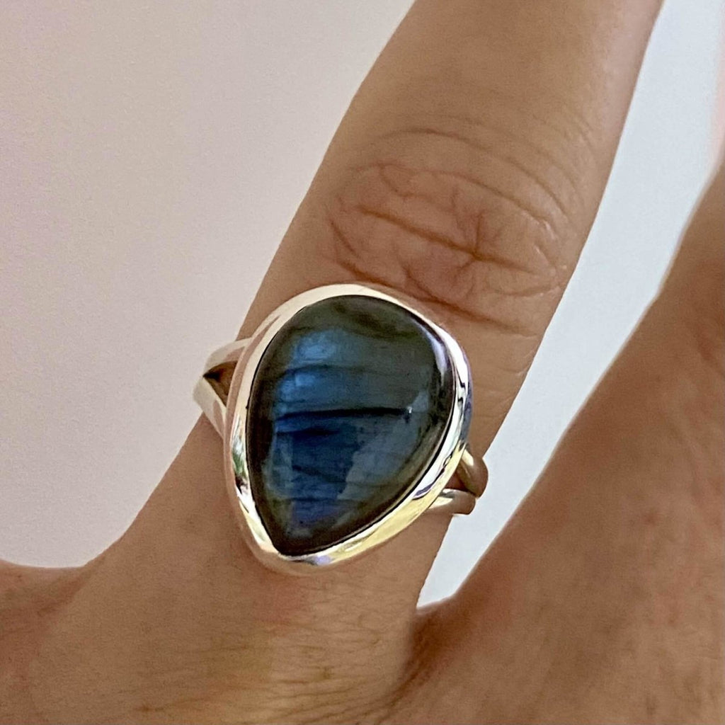 Laihas Classic Chic Raindrop Labradorite Ring -LBD Australia