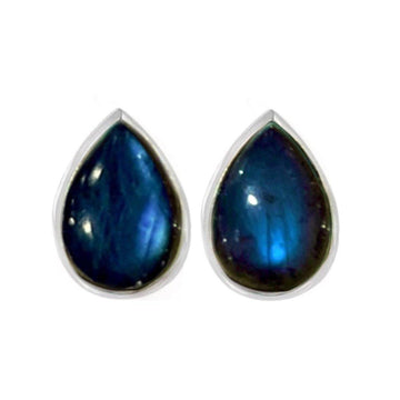 Laihas Classic Chic Raindrop Labradorite Stud Earrings -LBD Australia