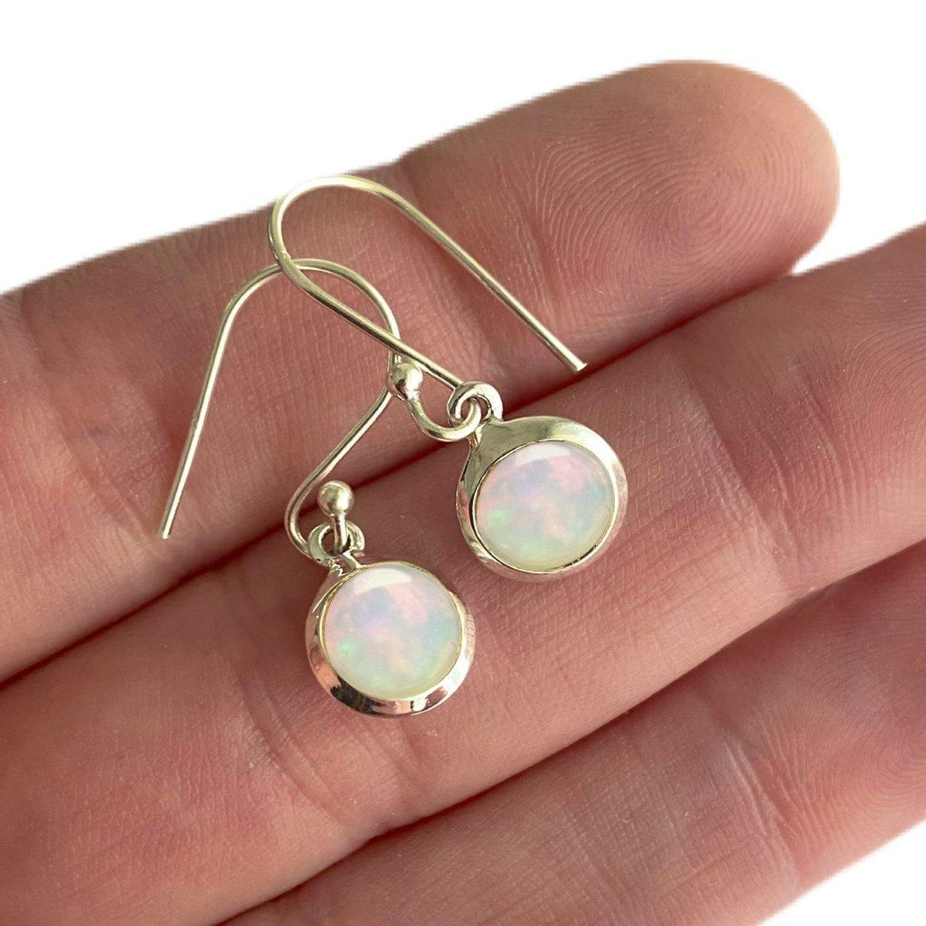 Laihas Classic Chic Small Round Genuine Opal Earrings -LBD Australia