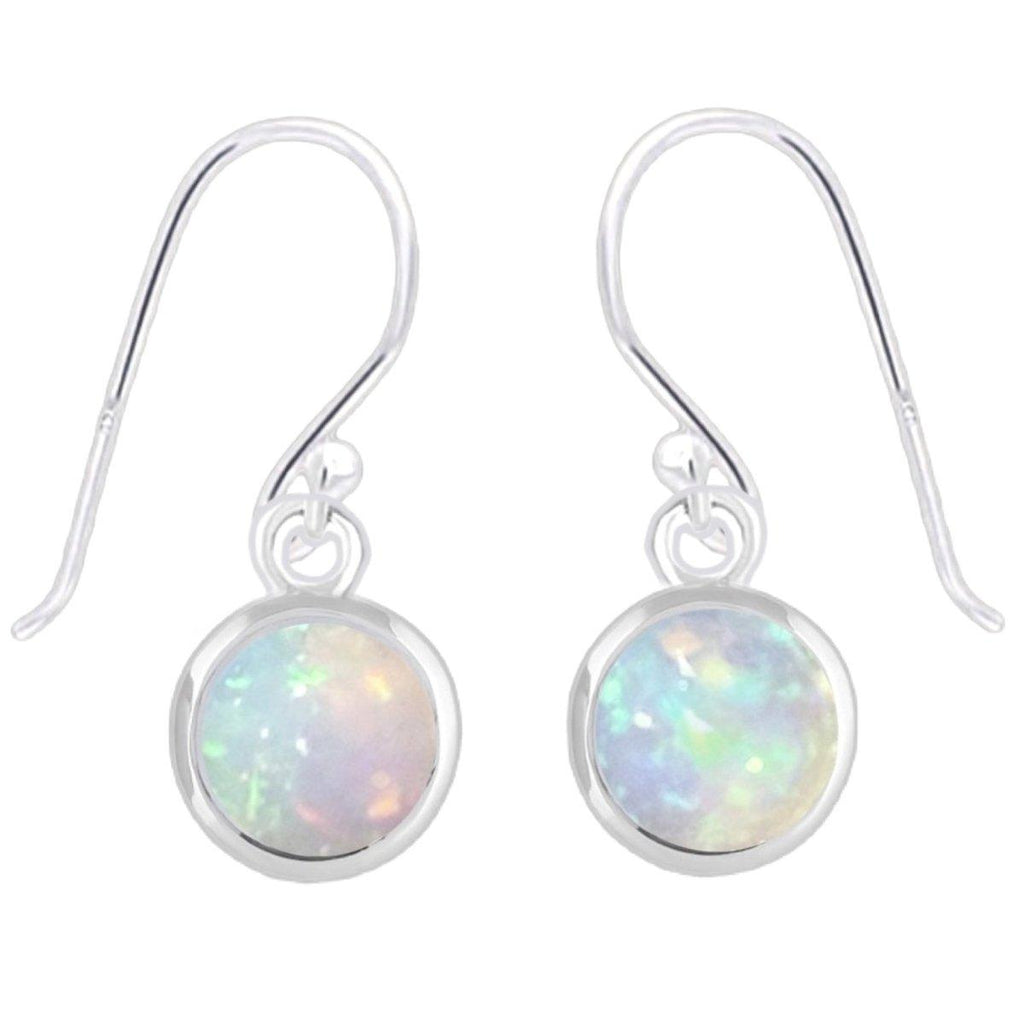 Laihas Classic Chic Small Round Genuine Opal Earrings -LBD Australia