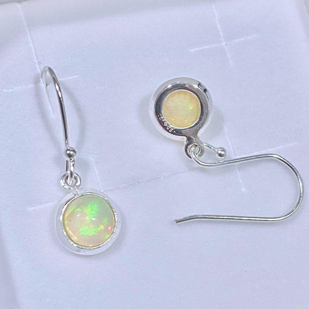 Laihas Classic Chic Small Round Genuine Opal Earrings -LBD Australia