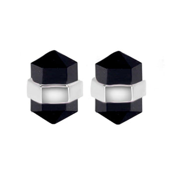 Laihas Crystal Kindness Onyx Stud Earrings