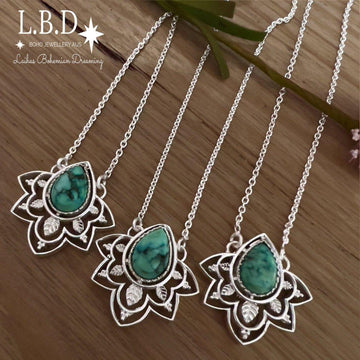 Laihas Daisly Boho Turquoise Necklace LBD