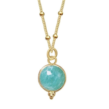 Laihas Free Spirit Gold Amazonite Necklace