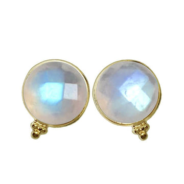 Laihas Free Spirit Gold Moonstone Stud Earrings