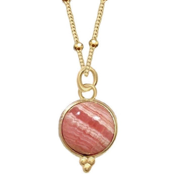 Laihas Free Spirit Gold Rhodochrosite Necklace