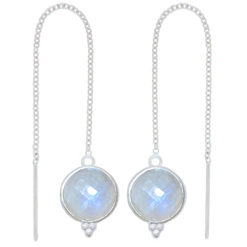 Laihas Free Spirit Threader Moonstone Earrings