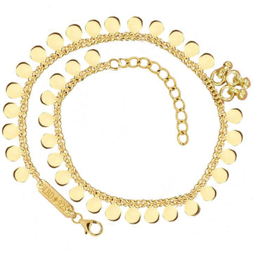 Laihas Gypsy Round Disk Gold Vermeil Anklet