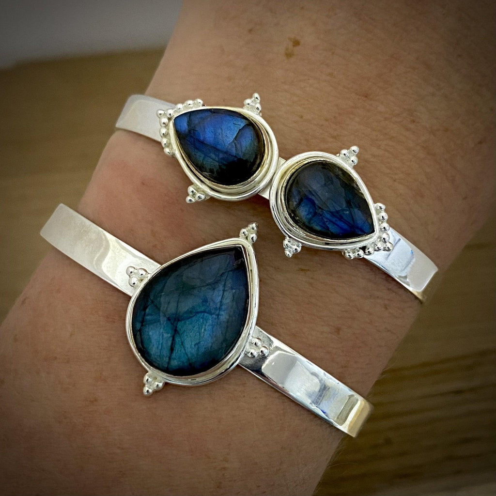 Laihas Handmade Zahli Two Tear Labradorite Bangle -LBD Australia