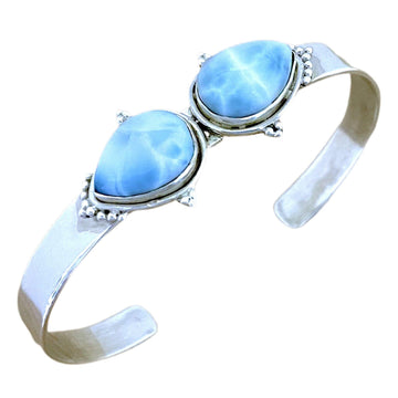 Laihas Handmade Zahli Two Tear Larimar Bangle -LBD Australia