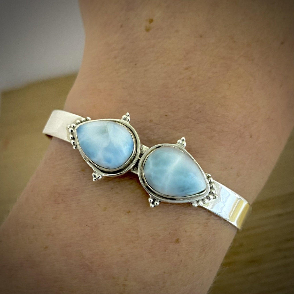 Laihas Handmade Zahli Two Tear Larimar Bangle -LBD Australia