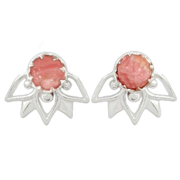 Laihas Inflorescence Rhodochrosite Stud Earrings