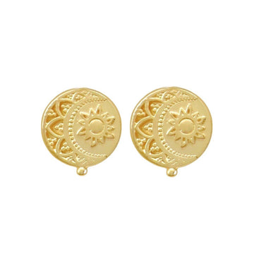 Laihas La Luna Gold Boho Stud Earrings