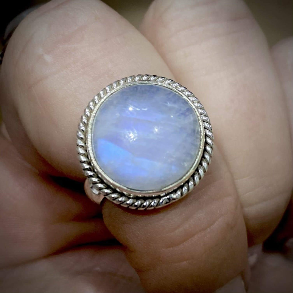 Laihas Large Blue Magic Twisted Moonstone Ring -LBD Australia