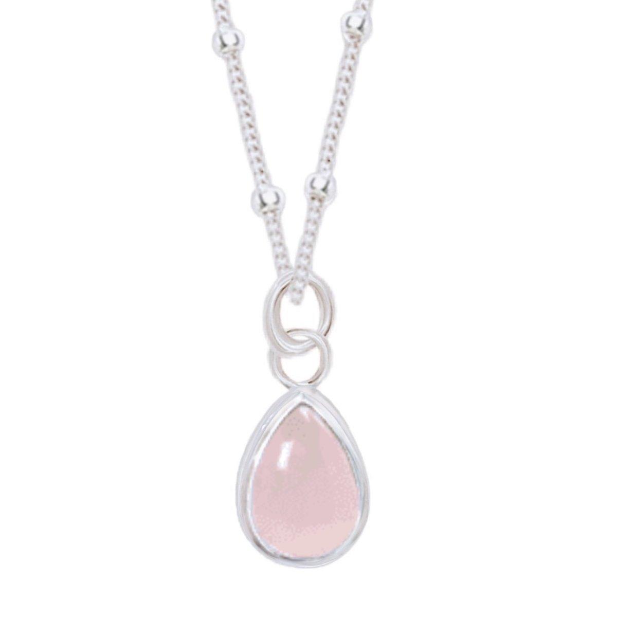 Small rose on sale quartz necklace