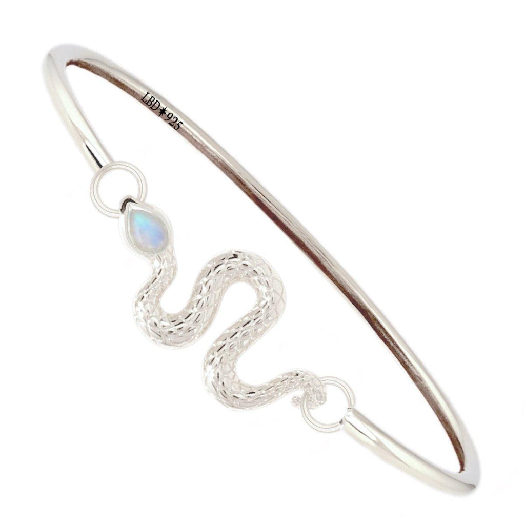 Laihas New Beginnings Moonstone Snake Bangle Bracelet