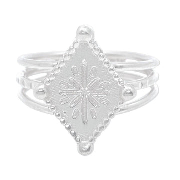 Laihas Prestige Diamond Dust Sterling Silver Signet Ring