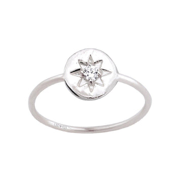 Laihas Prestige Mini Shoot for the Stars Sterling Silver Signet Ring- Topaz