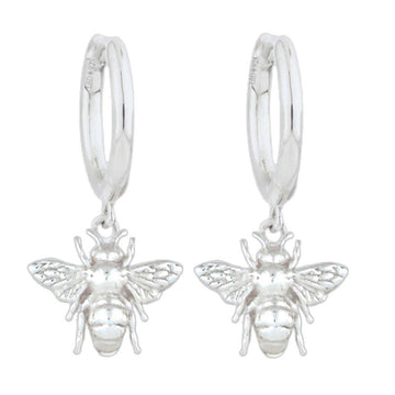 Laihas Prestige Sterling Silver Bee Hoop Earrings.