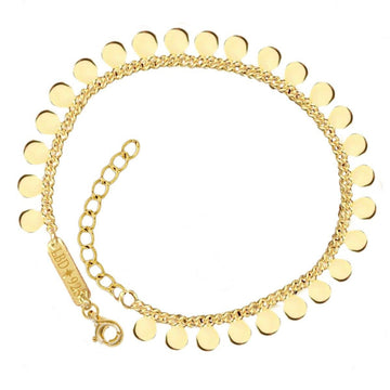 Laihas Round Disk Boho Gold Vermeil Bracelet