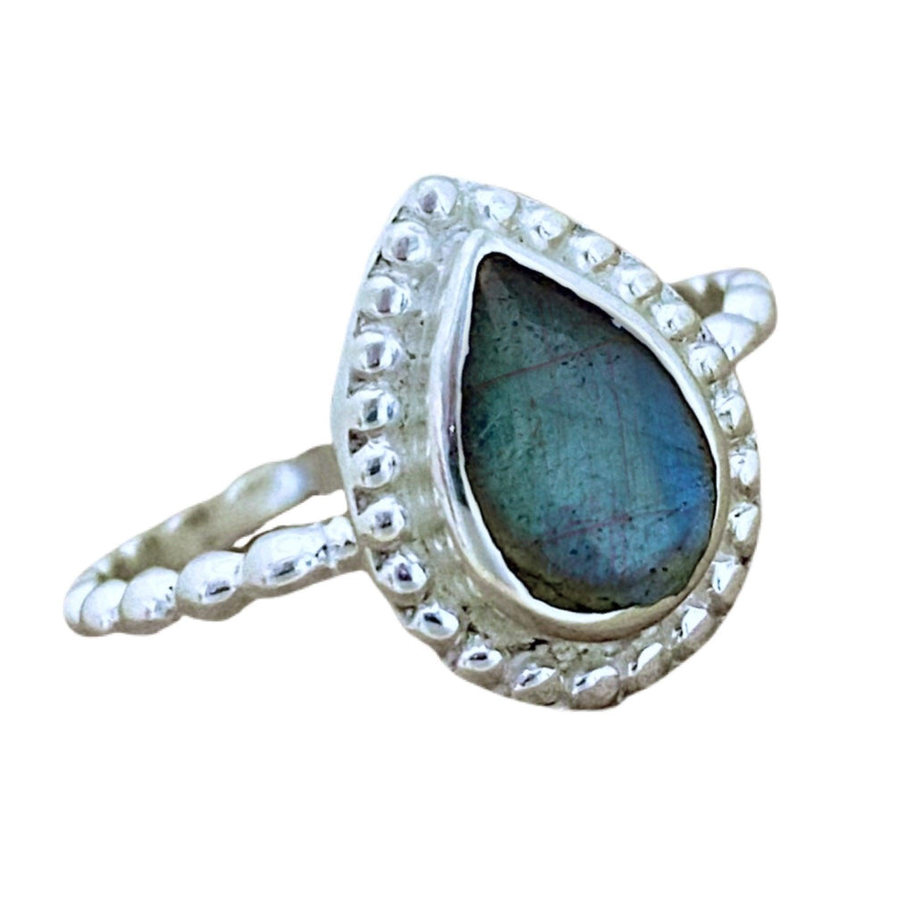 Laihas ‘Summerhayes’ Raindrop Labradorite Ring -LBD Australia