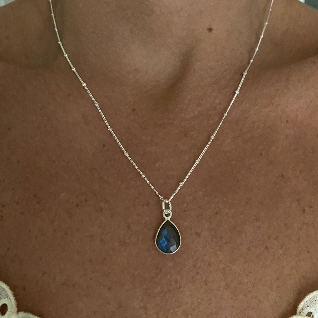 Laihas Tearing Droplet Labradorite Necklace