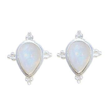 Laihas Zahli Raindrop Moonstone Stud Earrings