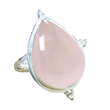 Laihas Zahli Raindrop Rose Quartz Ring