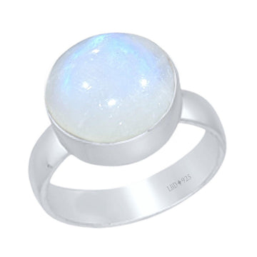 Moonstone Ring- Large Classic Round